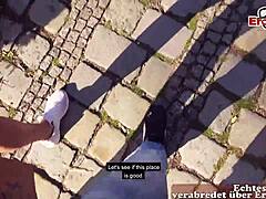 So this German Latina milf gets caught in a public sex pickup at Berlin park, turning into a wild outdoor pov date with flashing and fucking.