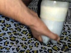 This Moroccan girl was all alone in her homemade setup, chatting on webcam and masturbating her sexy Arab pussy until a big cumshot.
