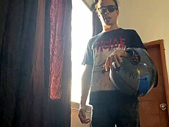 I find my girlfriend masturbating and she ends up fucking me with blowjob