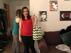 Hot Babes Sinn Sage And Samantha Grace Squeeze Cute Tits While Teasing In Lingerie With Wet Pussy Scissoring!