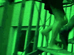 Dominatrix mistress april binds ebony slave rose in brutal bdsm bondage for pussy fucking and anal assfucking punishment on phone femdom domination.
