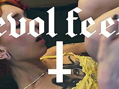 this dominant bitch uses her wet pussy and feet to control you with deep licks and vibrator play