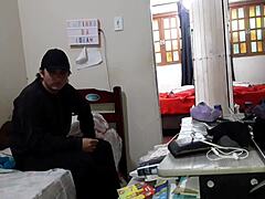 Blonde unfaithful wife takes blonde lover's cock in ass with cum finish