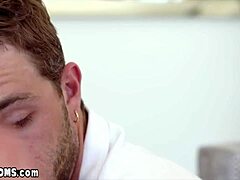 This long-legged stepmom isn't shy about diving into taboo sex with her stepson, mixing blowjobs and handjobs in a sensual encounter.