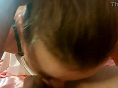 French Amateur In Satin Lingerie Gives Deepthroat Blowjob With Balls Licking And Rimjob Pov