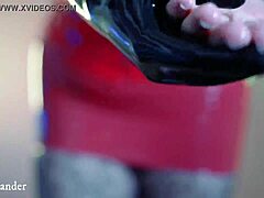 arya grander casually slips into her latex rubber opera gloves for this fetish video