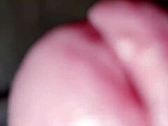 Found stepmom's wet panties at home and jerked my huge cock intensely over them in elegant suit