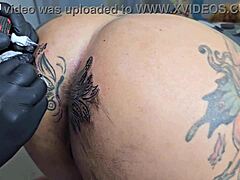 Whoa, check out how I'm modifying the tattoo around my ass - it's way bigger now than before!