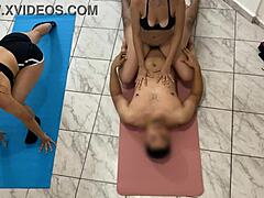 Padrastro Trains Two Beautiful Adopted Hijastras Then Fucks Them In Yoga Session