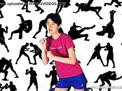 in a casual tale, alexandria wu and clifford bryant star in an intense interracial fight night with european and chinese wrestling moves