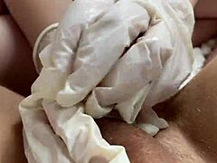Hey, check this awesome ball massage from a russian teen in latex gloves pov! 👐💦