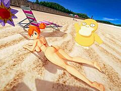 Misty Gets Triple Penetration with Double Anal in Bikini on Beach