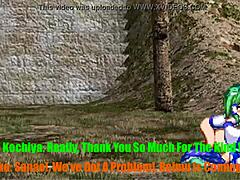 sanae takes control over cirno in funny touhou parody