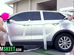 This delightful young brunette model decided to take a relaxing bath on the sofa after her photoshoot.
