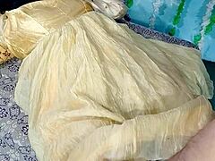 Oh man, I-I'm that yellow-dressed desi bride gettin' my pussy fucked so hard by this big Indian cock on Xvideos India XXX... feels intense!