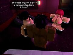 bbc tiene un trío improvisado roblox con big ass tattooed babes in group action
