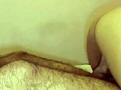 Arab woman expresses passion during intimate bedroom encounter