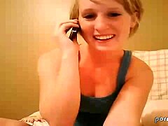 Video l769kx668r shows skinny blonde college girl on bed
