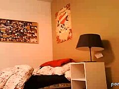 Video l769kx668r shows skinny blonde college girl on bed