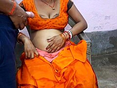 oh man i cant believe this hot village 18 girl is gettin full nude on her suhagrat night with that old guy... its like total fantasy with her hairy pussy and moanin