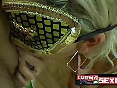 Blonde shines in oral intensity.