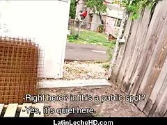 Straight spanish latino twink fucks gay daddy stranger for cash in outdoor pov