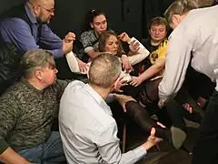 Ten photographers capture nude model Maria Mulberry in an erotic outdoor photoshoot session.