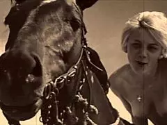 Curious about retro vibes? Vintage women in wild, hairy animal scenes await.