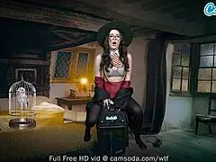 This teen cosplays as Hermione Granger, riding a Sybian machine to massive climax.