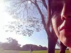 She went out walking and oops, forgot her panties