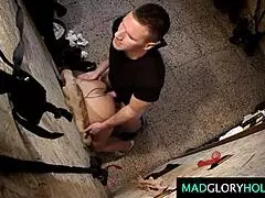 Blonde mom got wild at the party, letting customers bang her bent over ass.