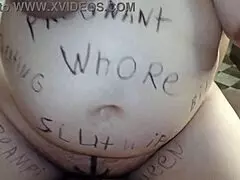 I ride my cuckold hubby cowgirl till he gives me double creampiee on pregnant belly - milky mari