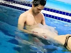 watch the best pool sex moments with blowjobs and kissing