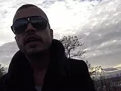 Petite Czech teen Jenifer Red with piercing offers sex for cash in POV