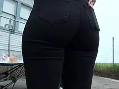my black tight sexy jeans fetish makes me jerk off in public outdoor spots with my fat curvy ass