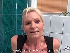 Hey, this blonde cleaning lady got nailed by her boss, could be her kin!