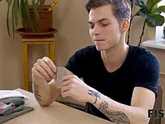 after winning strip poker, he craves to fist her tight peach in the kitchen. what’s next?