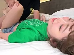 so this 19-year-old asian cutie gets wild with an older guy in homemade action. her furry pussy and plump ass drive him crazy riding cowgirl.