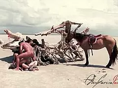 hey, imagine this wild anal threesome on the sunny beach with that young ebony teen riding hard 😈🌊