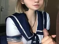 Hot Spanish Student Couple's First Homemade Cosplay Blowjob Video