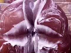 Feel The Passion In Curvy Ebony's Squirting Shower Cum