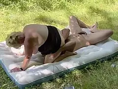 Married blonde enjoys intense action on cam with a steamy finish.