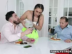 Lilly Hall Pranks Stepsister's Pussy Hard