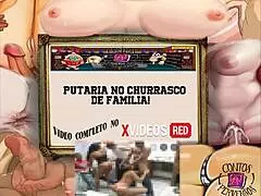 Family Barbecue Turns Into Wild Orgy With Wife, Prostitute, And Old Cuckold Husband