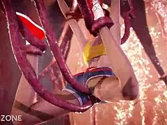 Rothaarige Misty aus Pokémon hält harten Tentakel-Fick in unzensiertem Cartoon aus