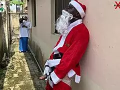Naive 18yo College Girl In Hijab Gets Hot Fuck From Santa Outside Compound