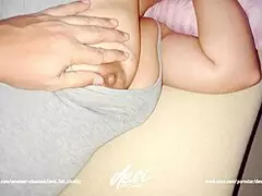 Hey, can't resist groping that 18yo indian desi's hairy tight pussy and big boobs before wife returns home