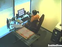 Office slut got caught masturbating on hidden cam last week