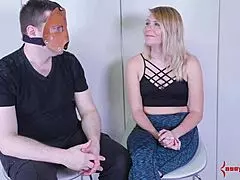 Blonde Lezdom Bound For Rough Anal Face Fucking With Master