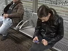 Public Handjob in Broad Daylight with Risky Outdoor Stroking and Intense Grips